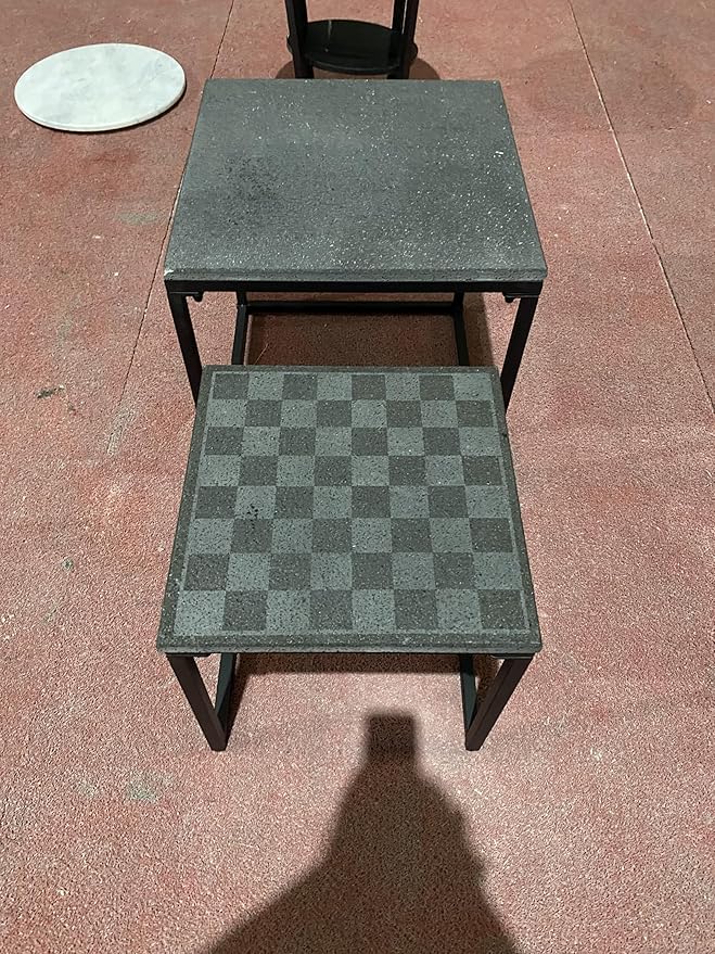 Natural Marble-Table-Tops,Marble Tray, 16×16 Inch Volcanic Stone Christmas Coffee Side Table top. Easy to Clean and Sturdy.Volcanic Rocks Have Some dehumidifying Effect