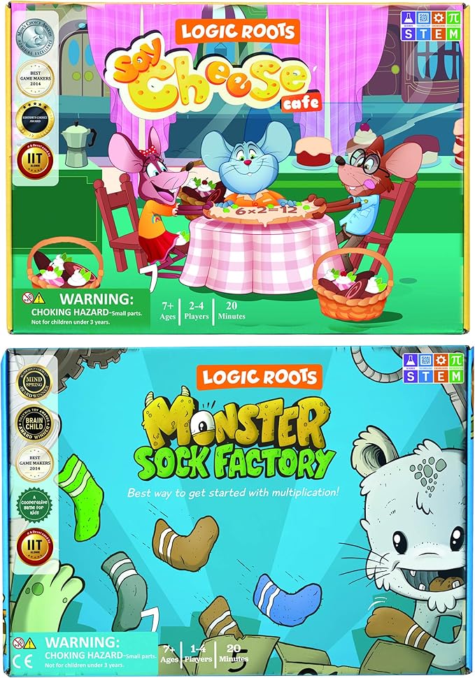 2 Math Multiplication Games for Kids | Learn Times Tables The Fun Way with Say Cheese Café and Monster Sock Factory | Educational Games for Kids 8-12 Year olds