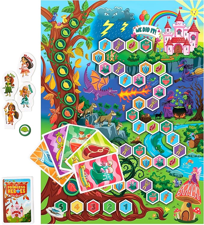Jumping High Fives Princess Heroes Board Game - Cooperative Princess Castle Game for Kids Ages 4 and Up - Children Develop New Skills Through Play, Perfect for Family Fun Time