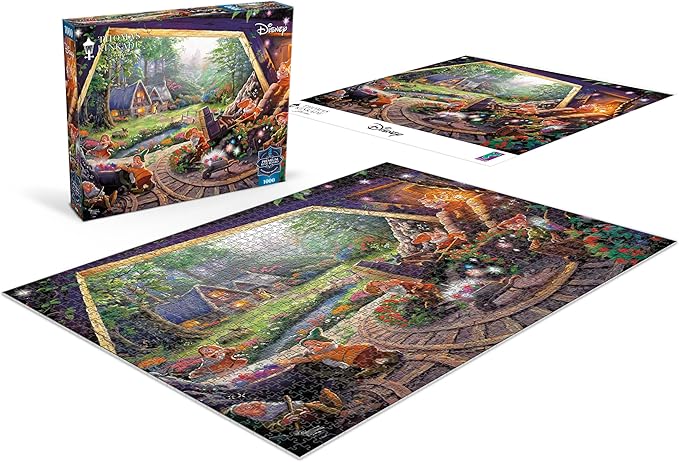Ceaco - Sapphire Select - Disney - Snow White and The Seven Dwarves - 1000 Piece Jigsaw Puzzle – Challenging & Fun – Blue Core Puzzle Board – Giftable Display Box - Full Size Poster Included