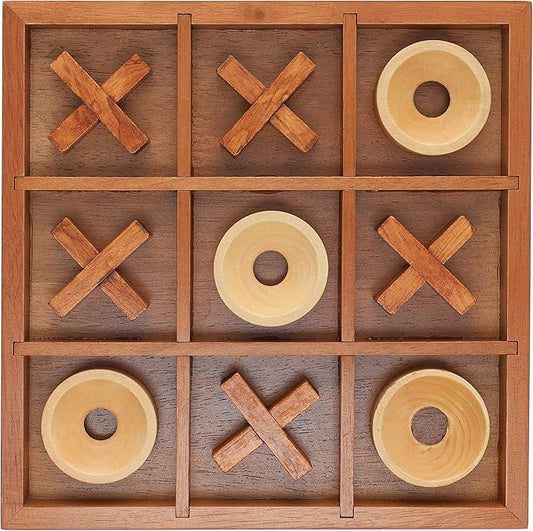 WE Games Tic-tac-Toe Wooden Board Game