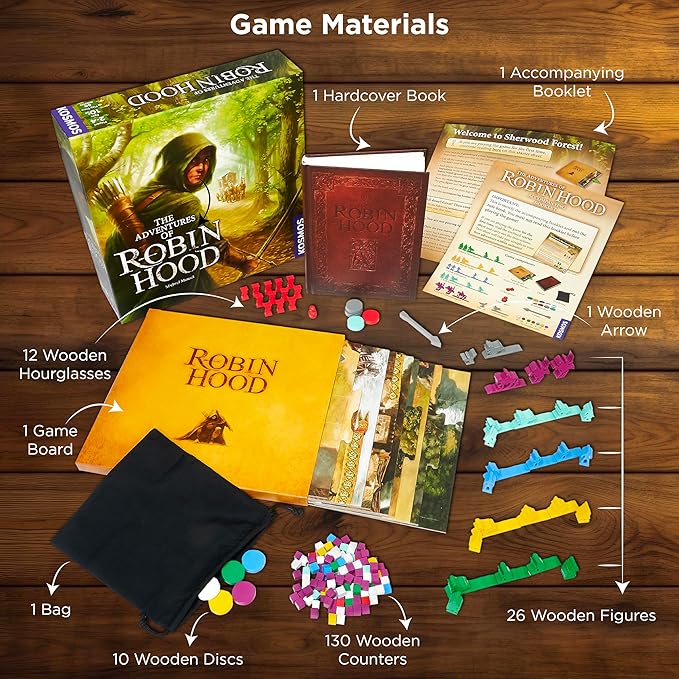 The Adventures of Robin Hood | A Kosmos Game | Family-Friendly, Cooperative, Role-Player, Story-Driven Game for 2 to 4 Players, Ages 10 and up