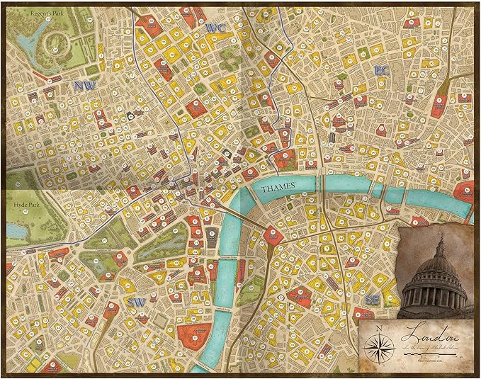 Sherlock Holmes Consulting Detective - Carlton House & Queen's Park Board Game - Captivating Mystery Game for Kids & Adults, Ages 14+, 1-8 Players, 90 Min Playtime, Made by Space Cowboys