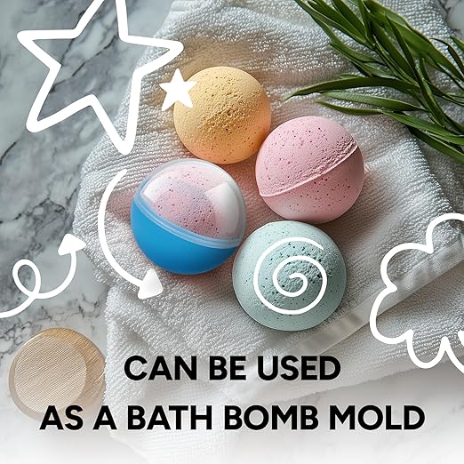 Capsule Vending Machine Translucent Round Capsules Empty 7 pcs 3.9 inch - Gumball Machine Capsules Easter Basket Stuffers Birthday Gifts - DIY Craft Supplies Claw Machine Refills in Bulk