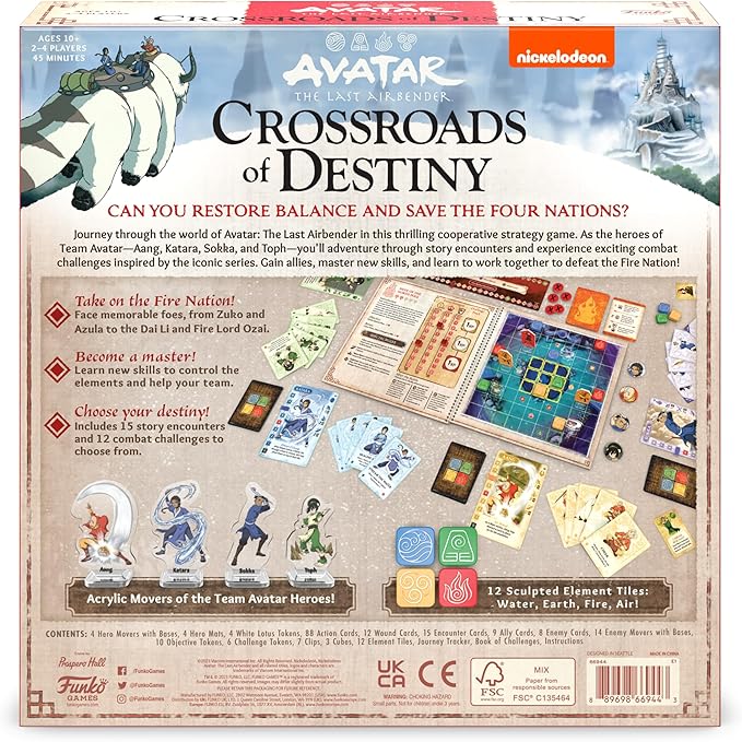 Funko Avatar: The Last Airbender Crossroads of Destiny Board Game for 2-4 Players Ages 10 and Up