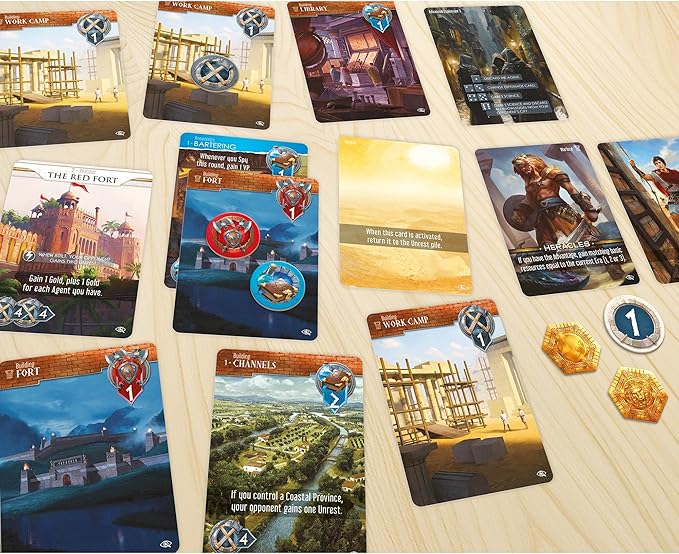 Monumental Duel - Espionage - Civilization Deck-Building Board Game, Strategy Game, Combine Or Standalone, Ages 10+, 2 Players, 60-90 Min
