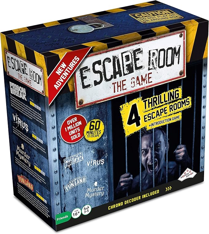 Escape Room The Game, Version 2 - with 4 Thrilling Escape Rooms | Solve The Mystery Board Game for Adults and Teens (English Version)