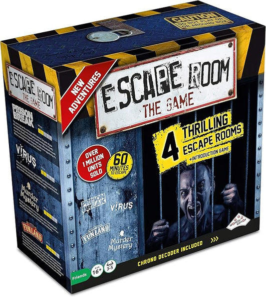 Escape Room The Game, Version 2 - with 4 Thrilling Escape Rooms | Solve The Mystery Board Game for Adults and Teens (English Version)