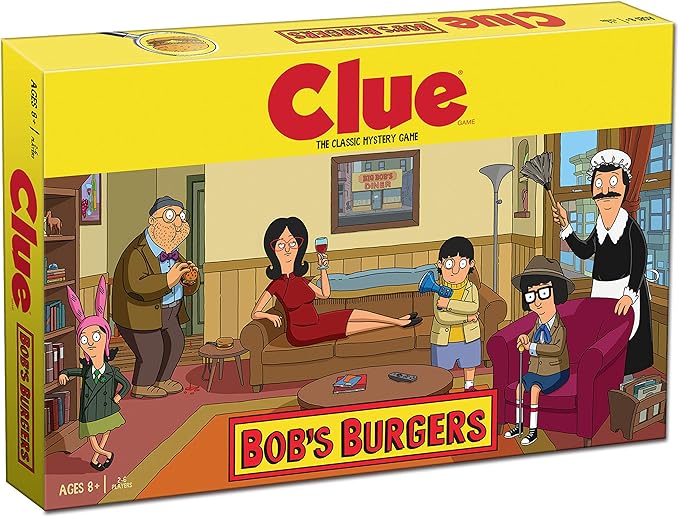 Clue Bobs Burgers Board Game | Themed Bob Burgers TV Show Clue Game | Officially Licensed Bob's Burgers Game | Solve The Mystery in This Unique Clue take on The Classic Board Game