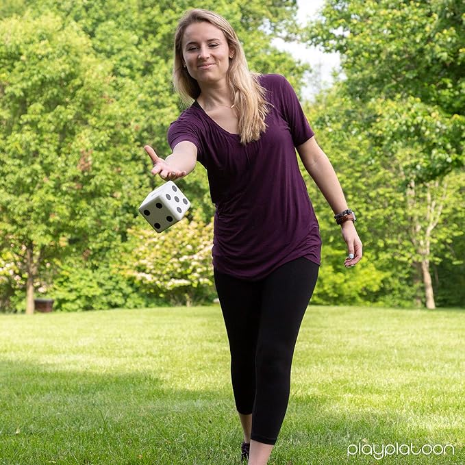 Play Platoon Lawn Dice - Giant Wooden Yard Dice Game for Playing Endless Outdoor Games
