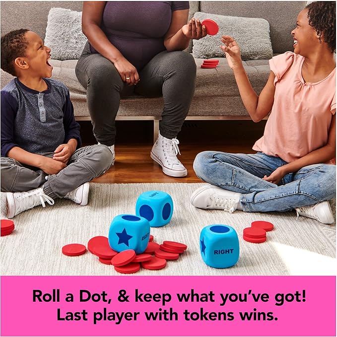 Spin Master Games, Left Center Right Giant Edition, Family Game for Indoor & Outdoor Fun with Big Oversized Board, for Family and Kids, 2-4 Players, Ages 6 & Up