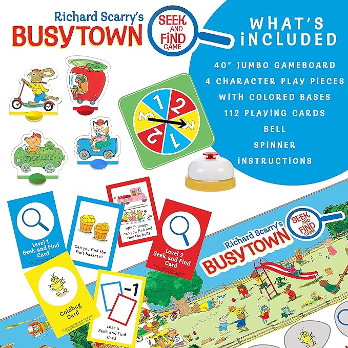 Briarpatch, Richard Scarry's Busytown Seek and Find Game, Based on Early Reader Books for Preschool, Kindergarten and 1st Grade