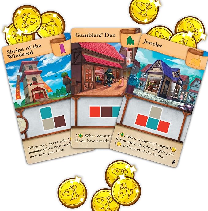 AEG Tiny Towns: Fortune Expansion | Adds New Buildings, Introduces Money | Clever use of Limited Resources Determines Success | 1-6 Players | Ages 14+