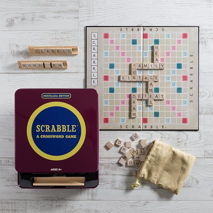 WS Game Company Scrabble Nostalgia Edition Board Game in Collectible Tin