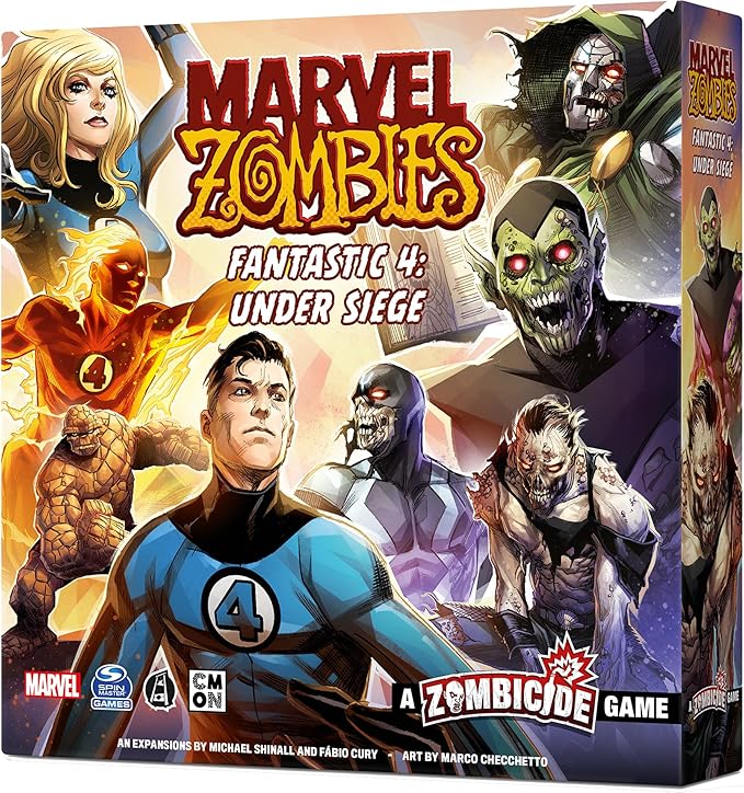 Marvel Zombies: A Zombicide Game - Fantastic 4: Under Siege - Defend or Corrupt Marvel's First Family in the Apocalypse! Cooperative Strategy Game, Ages 14+, 1-6 Players, 90 Min Playtime, Made by CMON