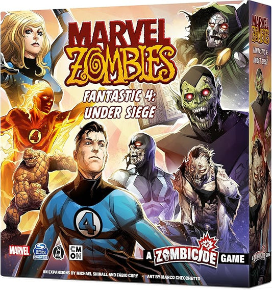Marvel Zombies: A Zombicide Game - Fantastic 4: Under Siege - Defend or Corrupt Marvel's First Family in the Apocalypse! Cooperative Strategy Game, Ages 14+, 1-6 Players, 90 Min Playtime, Made by CMON