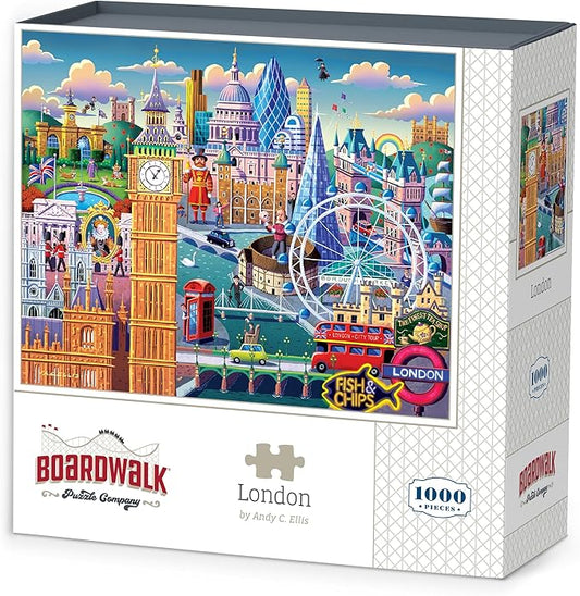 Boardwalk Puzzles London, 1000 Piece Jigsaw Puzzle for Adults, Made in USA
