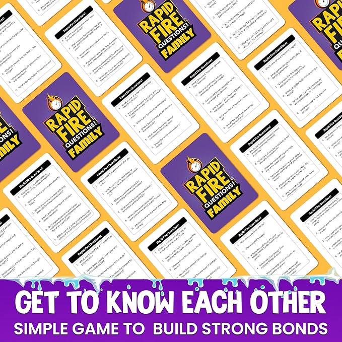 QUOKKA Family Conversation Cards Game - Break The Ice Game for Kids and Families - Icebreaker Cards with 500+ Questions - Family Game for Kids 8-12 - Perfect for Families Games Night I Travel Version