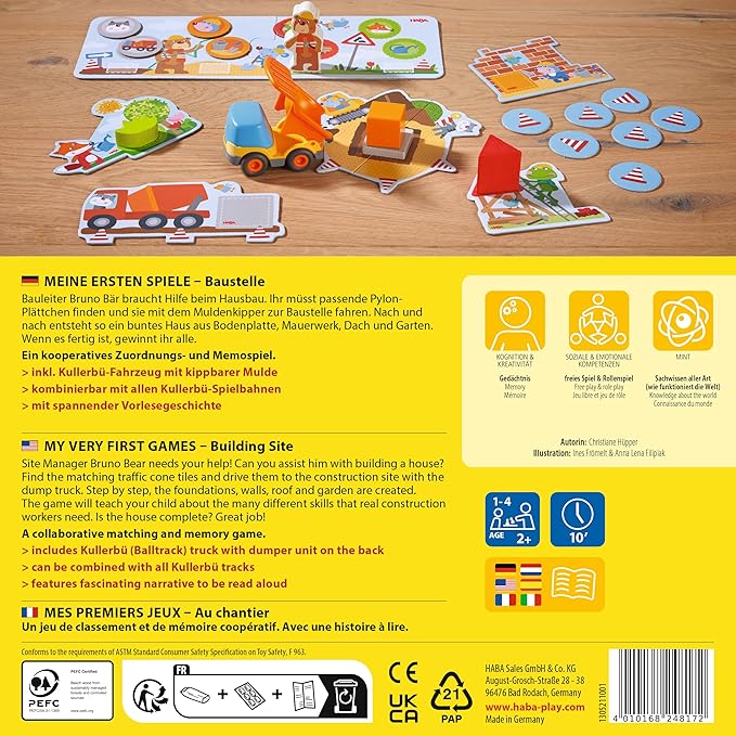 HABA My Very First Games Building Site Cooperative Game for Ages 2+ (German Box)
