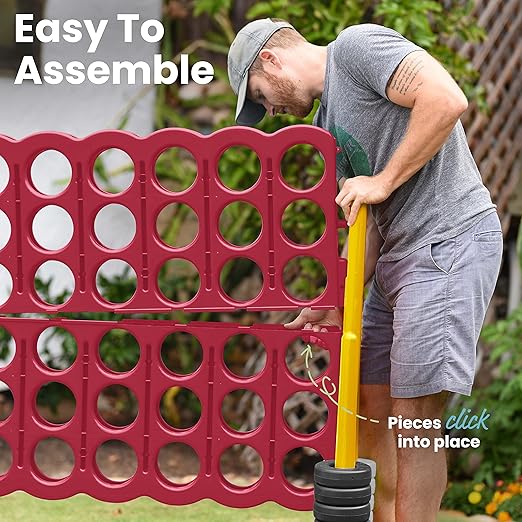 ECR4Kids Jumbo 4-To-Score, Giant Game, Cardinal, Gold