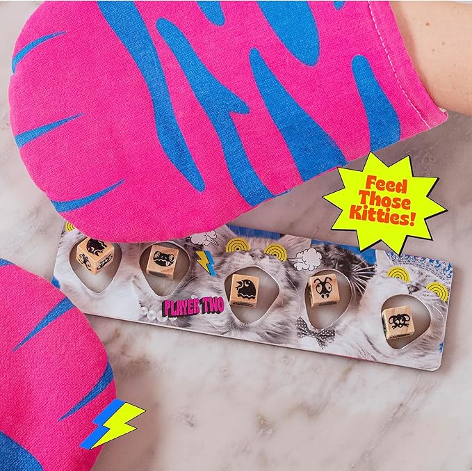 The Cat Mitt Game - Hiss-Terically Fun Party Game for all the Family! Plastic-Free, Eco Board Game, Oven Mitt Game Night, Tabletop, Strategy, Funny Family, Summer, Best Birthday Gift, Meow Meow, Gag,
