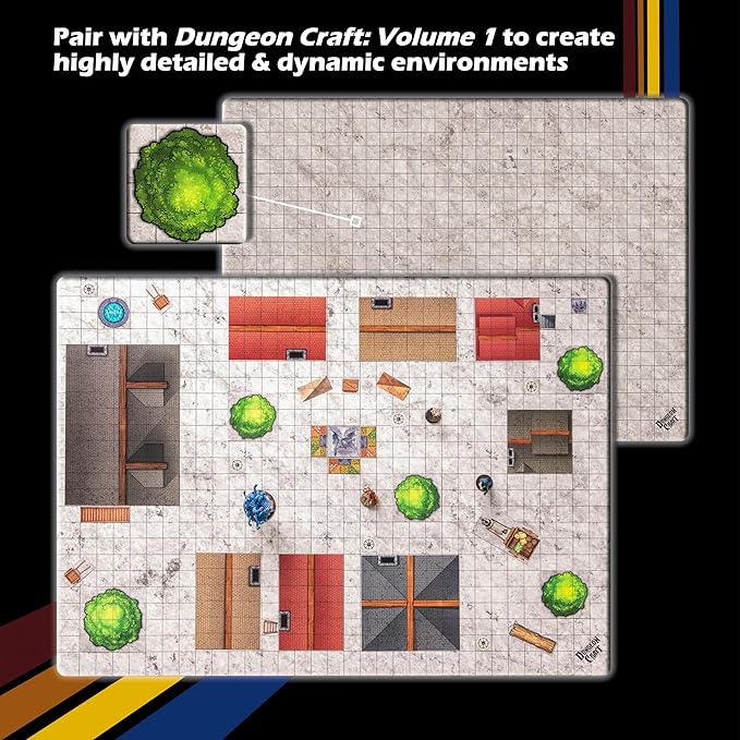 Dungeon Craft RPG & DND Starter Set – Maps Essentials Kit – Set of 4 – Expedition