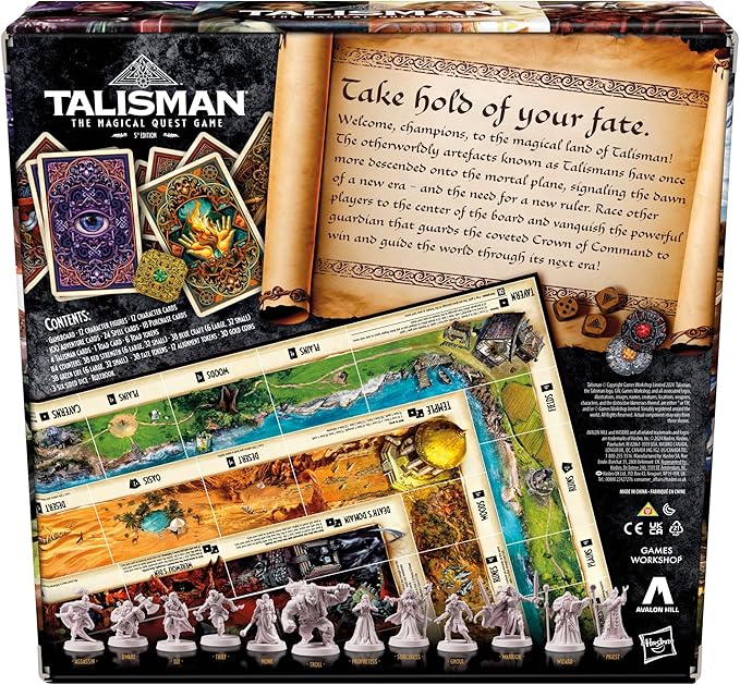 Avalon Hill Talisman: The Magical Quest Board Game, 5th Edition | Fantasy Tabletop Adventure Games | Ages 12 and Up | 2 to 6 Players | Roleplaying Strategy Games