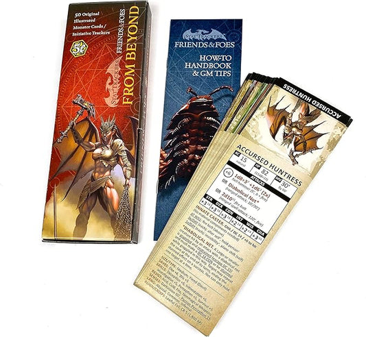 Friends & Foes from Beyond - 50 Illustrated Original 5e Monsters - Initiative Cards for 5th Edition DM's