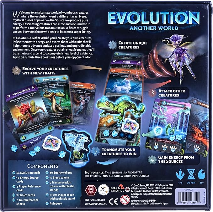 Evolution: Another World Board Game | 1-4 Players | Ages 11 and up | Popular Science | Fantasy | Animals| Card Game | Simulation | Hand Management | Average Playtime 30 min