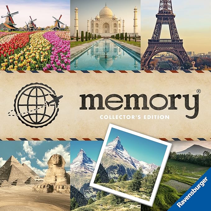 Ravensburger Travel Destinations Collector's Memory - Matching Picture Snap Pairs Game for Kids Age 3 Years and Up