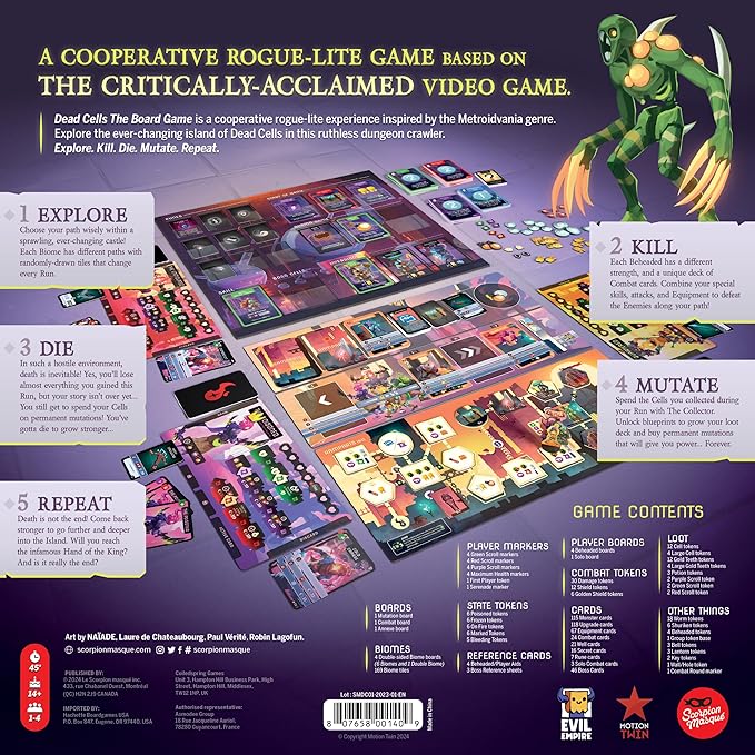 Dead Cells : The Board Game | Officially Licensed Dead Cells Board Game | 1-4 Players | Ages 14+