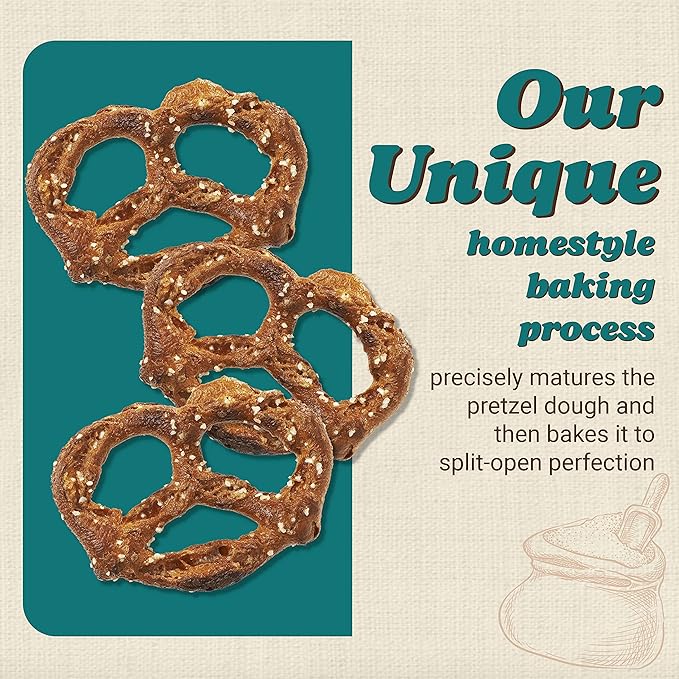 Unique Snacks Original Splits Pretzels, Delicious Homestyle Baked Snack Bag, OU Kosher, and Non-GMO Food, No Artificial Flavor, 11 Oz. Bag, Pack of 12