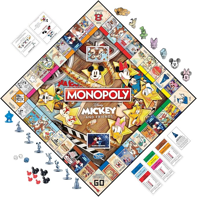 Hasbro Gaming Monopoly: Disney Mickey and Friends Edition Board Game, Ages 8+