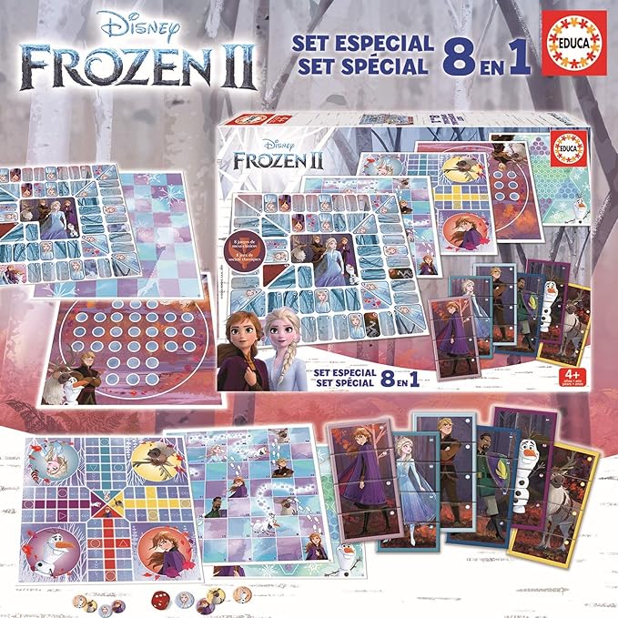 Educa - Frozen II. Special Multi Game Set: 8 in 1. +4 Years. Ref. 18379