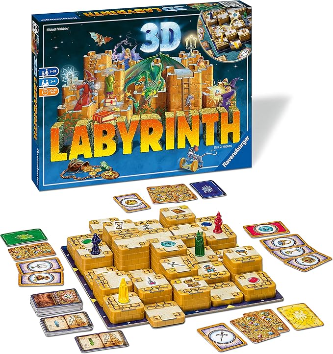 Ravensburger 3D Labyrinth Family Board Game | Easy to Learn Puzzle Game | Engaging Brain Teaser for Kids & Adults | Unique Replay Value