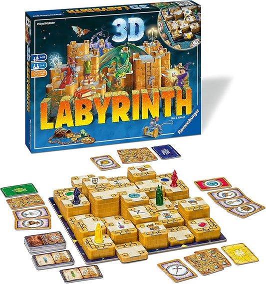 Ravensburger 3D Labyrinth Family Board Game | Easy to Learn Puzzle Game | Engaging Brain Teaser for Kids & Adults | Unique Replay Value