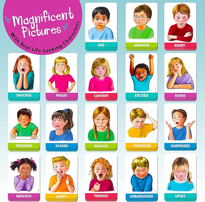 Happy or Not Board Game - Bingo Emotions and Feelings for Social Skills, Emotional Learning Activities, Therapy and Counseling for Kids, Speech Therapy Autism