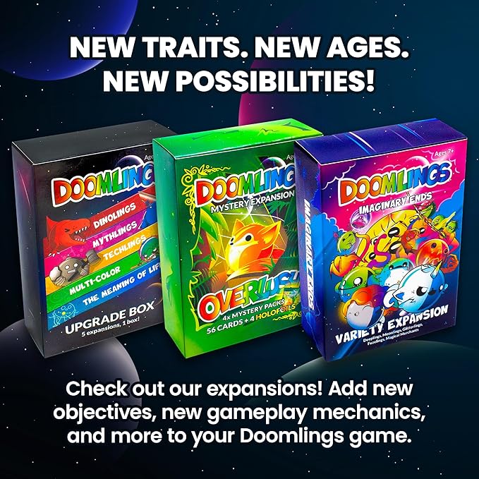 Doomlings - A Delightful Card Game for The End of The World - Best New Strategy Card Game for Adults, Kids, & Teens | 2-6 Players | Perfect for Families and Travel | Easy to Learn (Base Edition)