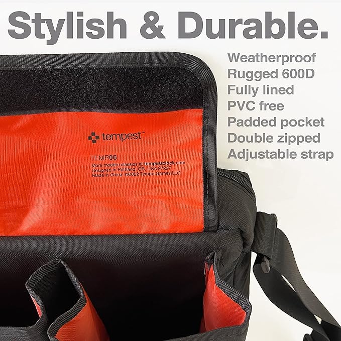 TEMPEST Reykjavik 1972 Chess Ensemble (Without Clock) :: Wooden Chess Set + Hardwood Portable Chess Board + Weatherproof Carry-All Bag + Lacquer Storage Box + Scorebook