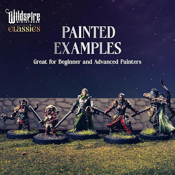 Classic Heroes - Mercenary Band I- 25 Paintable Characters for DND Miniatures Bulk I 28mm Dungeons Dragons D&D Miniatures I DND Minis D&D Figures Dungeons Dragons Figures Pathfinder Compatible