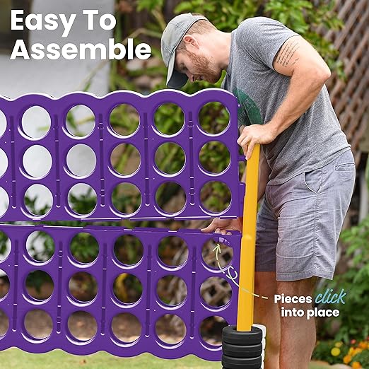 ECR4Kids Jumbo 4-To-Score, Giant Game, Purple/Gold