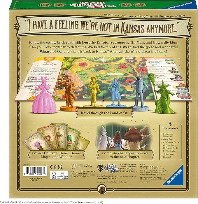 Ravensburger Wizard of Oz Adventure Book Game for Ages 10 & Up – Immersive Story-Based Gameplay | Detailed Miniatures | Ideal Gift for Brain Teaser Enthusiasts | Interactive Group Activity