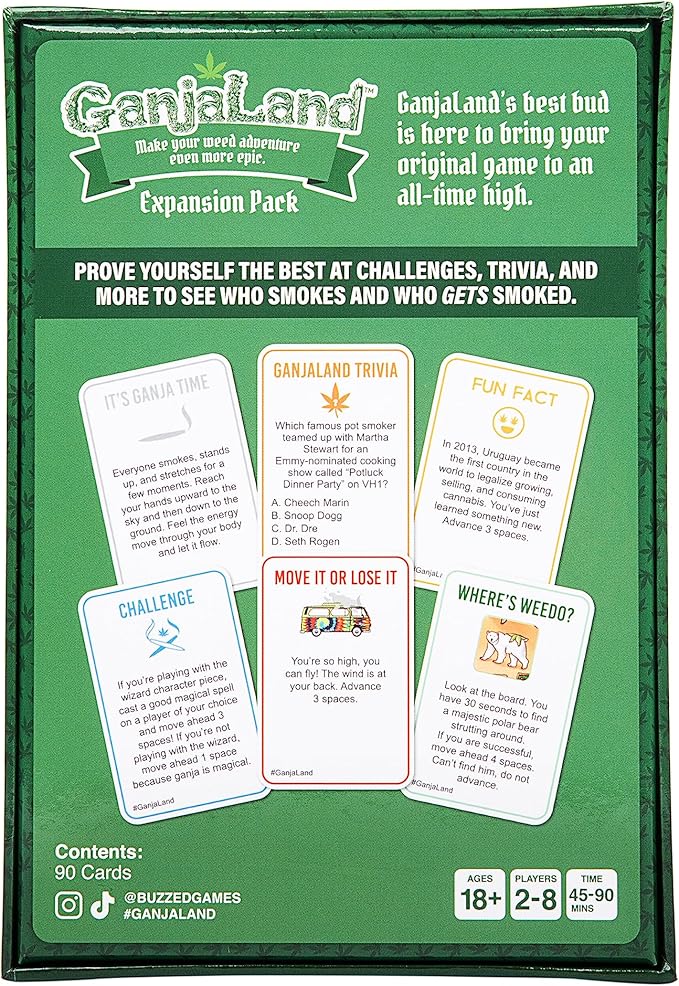 WHAT DO YOU MEME? Ganjaland EXPANSION Pack - 90 New Cards for The Epic Stoner Ganjaland Core Game