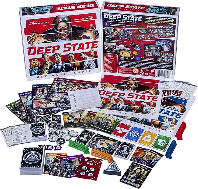 CrowD Games Deep State: New World Order | Strategy Board Game | Ages 14 and up | 1–5 Players | Average Playtime 40–75 Min | Made