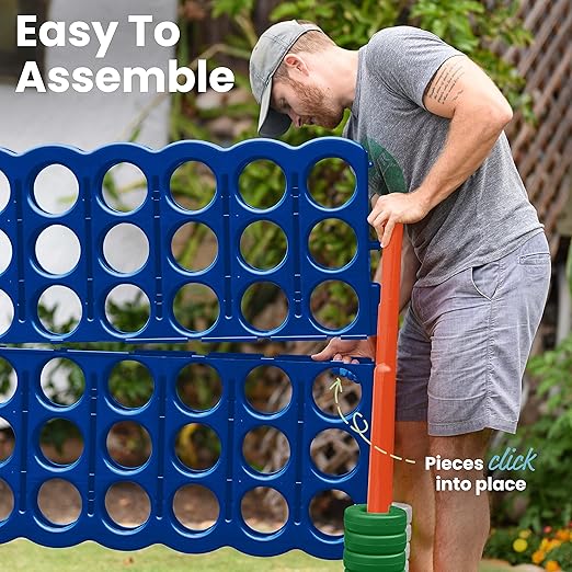 ECR4Kids Jumbo 4-to-Score, Giant Game, Blue/Orange