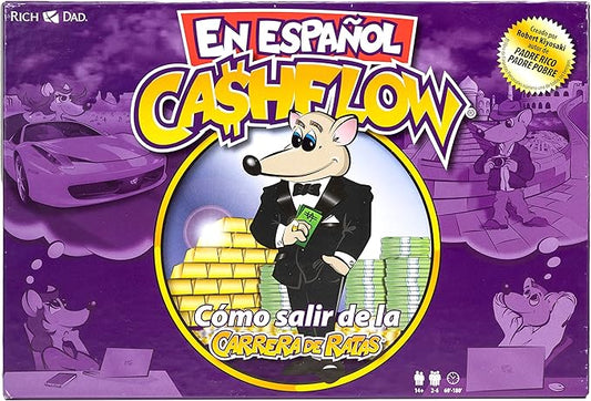 Rich Dad Cashflow Spanish Board Game with Message from Robert Kiyosaki, Up to 6 Players - Fun and Educational Learning Games for Boys, Girls, and Family