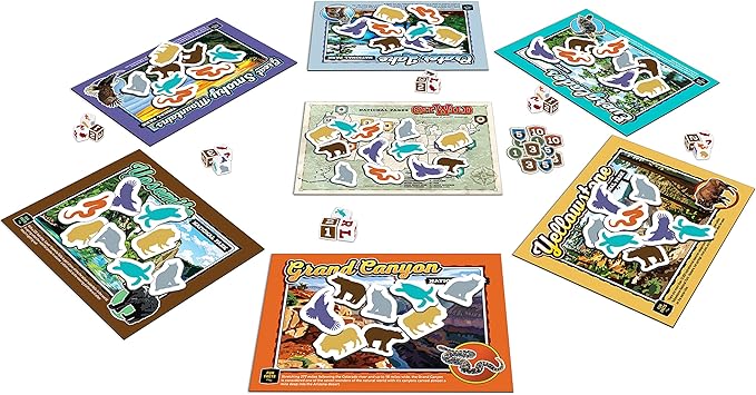 USAOPOLY National Parks Get Wild | Quick-Rolling Dice Game Featuring Iconic National Park Locations | Great Kids Game & Family Board Game