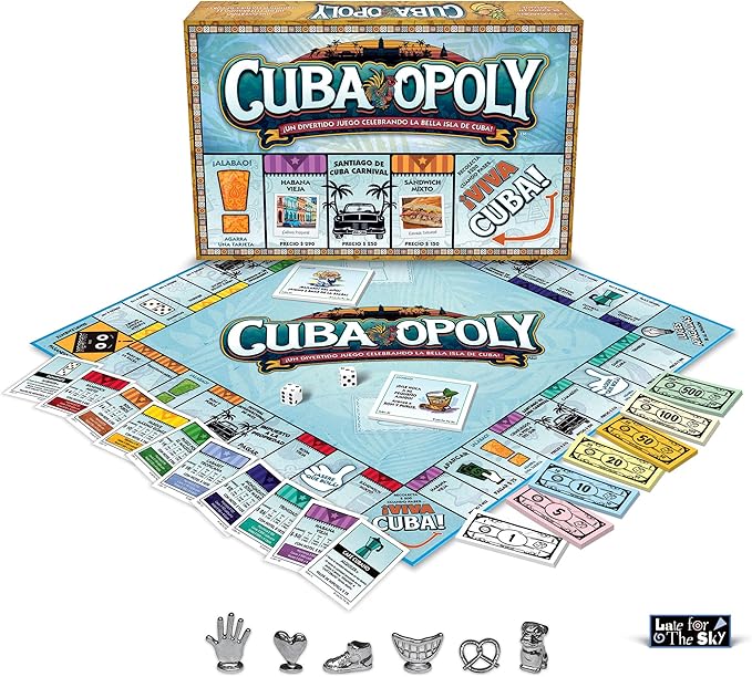 Late for the Sky Cuba-Opoly - Themed Family Board Game, Late For The Sky, Game Night, Opoly-Style Game for Ages 8+, 2-6 Players