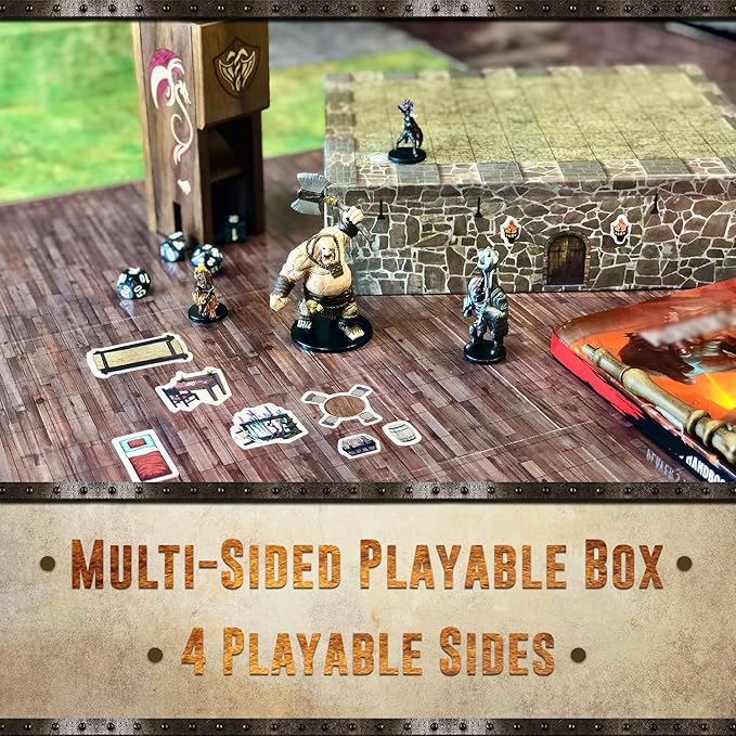 Melee Mats DND Map Starter Kit for Dungeons & Dragons Game - 22” x 26" Double Sided, Wet/Dry Erase Battle Terrain Grid - Ultimate Tabletop Board Gaming Experience with Accessories