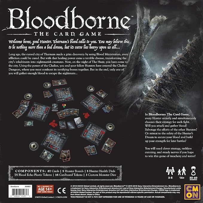 CMON Bloodborne The Card Game | Horror Game | Strategy Game | Battle Game | Cooperative Adventure Game for Adults and Teens | Ages 14+ | 3-5 Players | Average Playtime 30-60 Minutes | Made by CMON